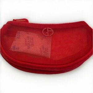 🪴 Giorgio Armani Vibrant Red Mesh Pouch